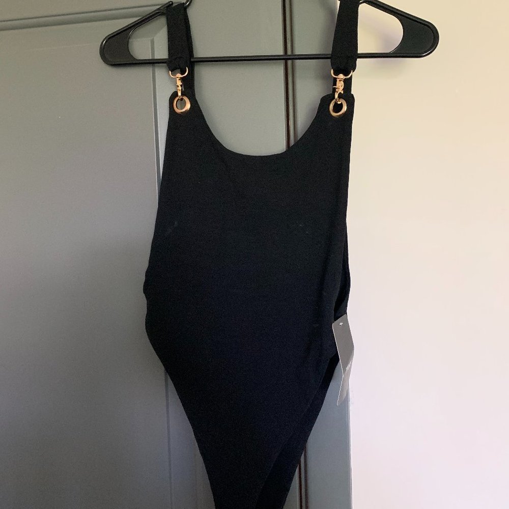 BLACK Backless Bodysuit